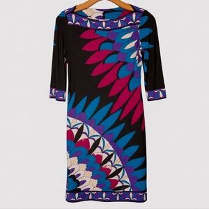 Donna Morgan Vibrant Geometric Dress Size 4